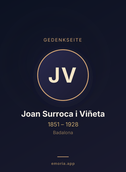 Gedenkportrait von Joan Surroca i Viñeta