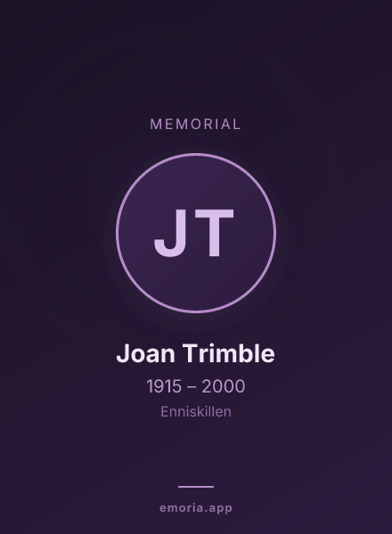 Memorial portrait of Joan Trimble