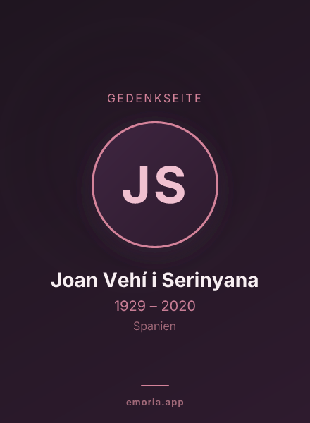 Gedenkportrait von Joan Vehí i Serinyana