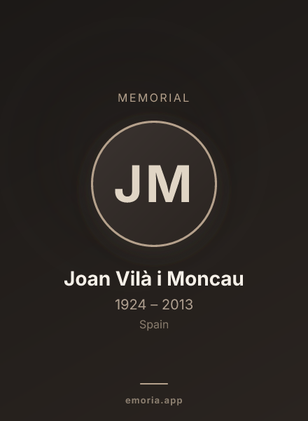 Memorial portrait of Joan Vilà i Moncau