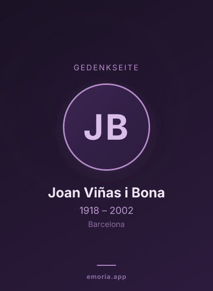 Gedenkportrait von Joan Viñas i Bona