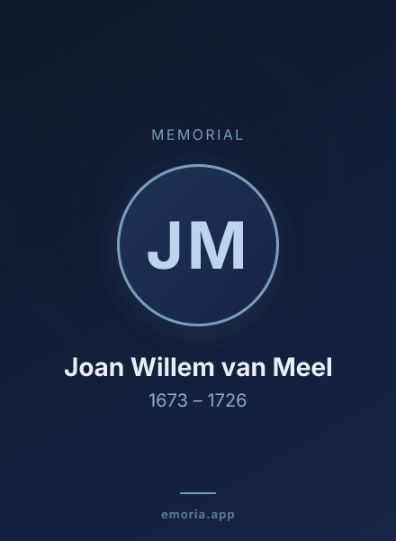 Memorial portrait of Joan Willem van Meel