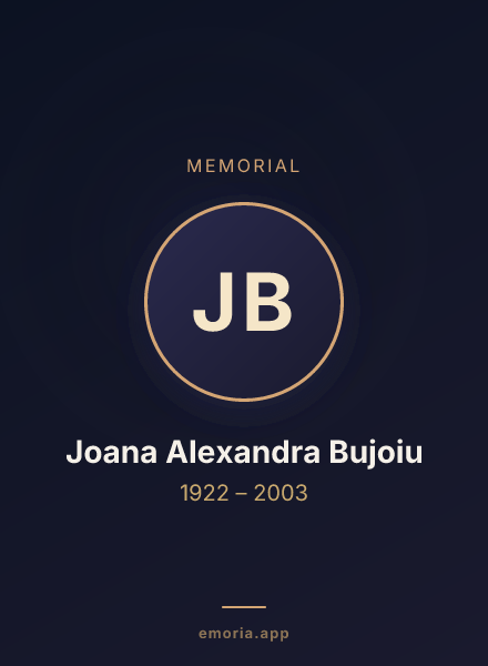 Memorial portrait of Joana Alexandra Bujoiu