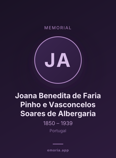Memorial portrait of Joana Benedita de Faria Pinho e Vasconcelos Soares de Albergaria