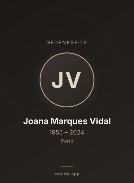 Gedenkportrait von Joana Marques Vidal