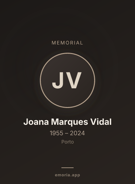 Memorial portrait of Joana Marques Vidal