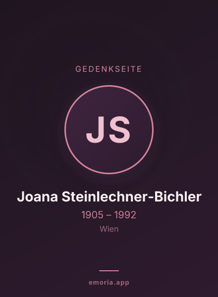Gedenkportrait von Joana Steinlechner-Bichler