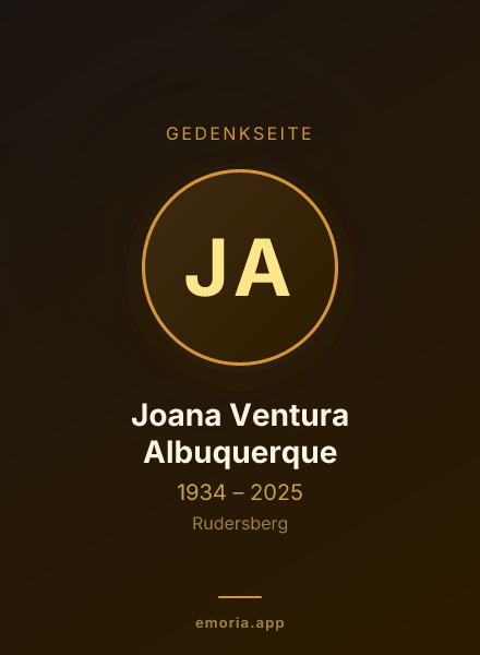 Gedenkportrait von Joana Ventura Albuquerque