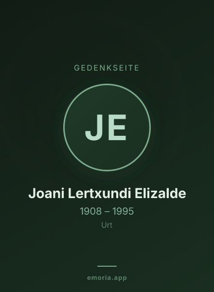 Gedenkportrait von Joani Lertxundi Elizalde