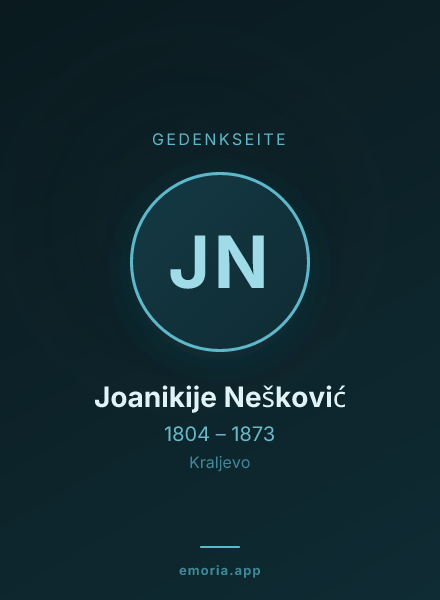 Gedenkportrait von Joanikije Nešković