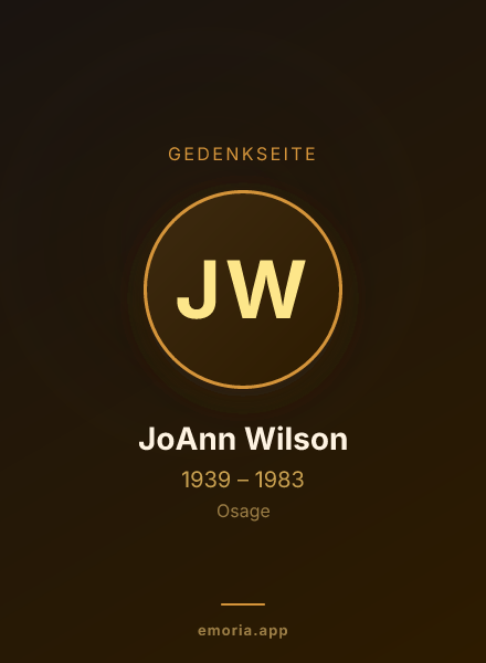 Gedenkportrait von JoAnn Wilson