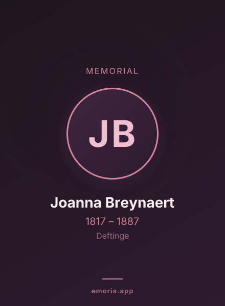 Memorial portrait of Joanna Breynaert