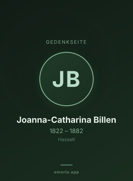 Gedenkportrait von Joanna-Catharina Billen