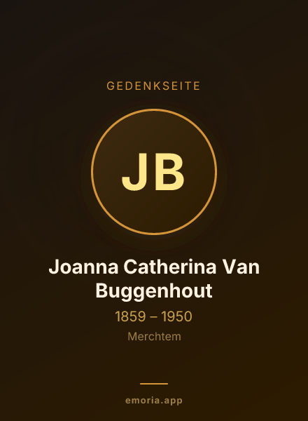 Gedenkportrait von Joanna Catherina Van Buggenhout
