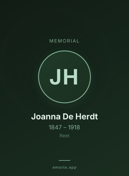 Memorial portrait of Joanna De Herdt