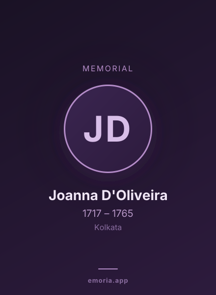 Memorial portrait of Joanna D'Oliveira