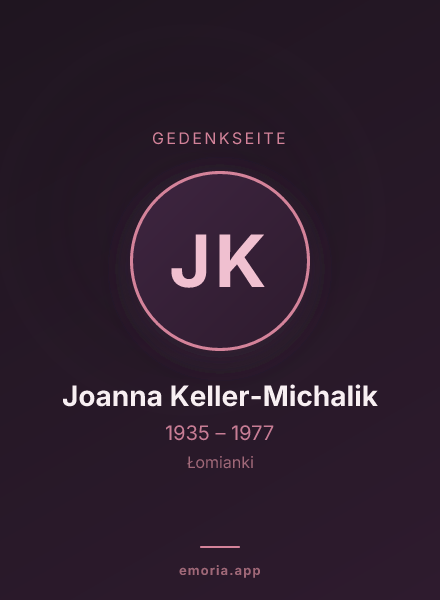 Gedenkportrait von Joanna Keller-Michalik