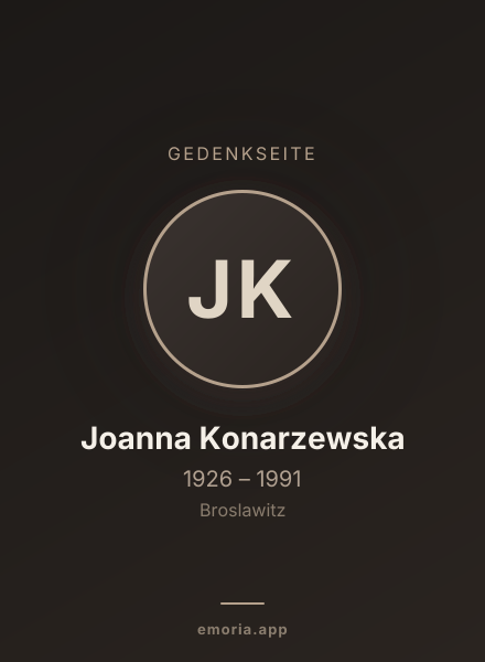 Gedenkportrait von Joanna Konarzewska