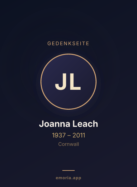 Gedenkportrait von Joanna Leach