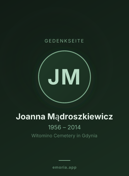 Gedenkportrait von Joanna Mądroszkiewicz