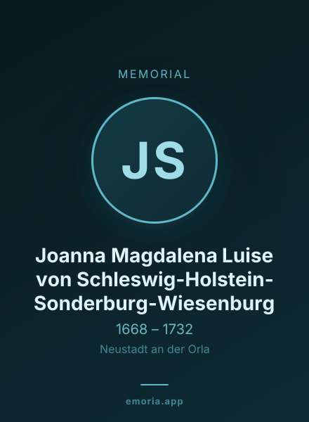 Memorial portrait of Joanna Magdalena Luise von Schleswig-Holstein-Sonderburg-Wiesenburg