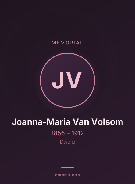 Memorial portrait of Joanna-Maria Van Volsom