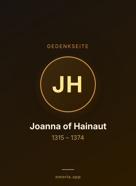 Gedenkportrait von Joanna of Hainaut