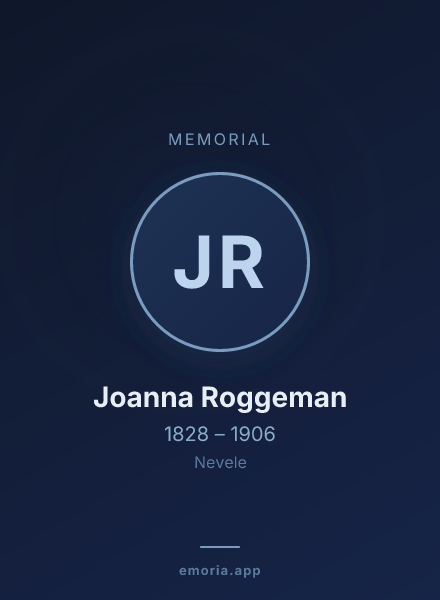 Memorial portrait of Joanna Roggeman