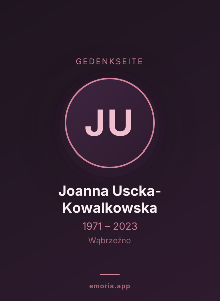 Gedenkportrait von Joanna Uscka-Kowalkowska