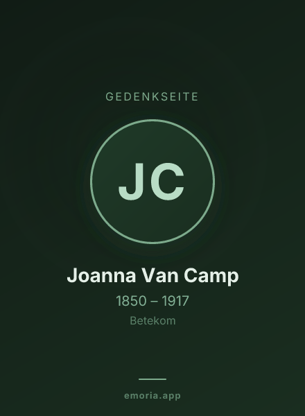 Gedenkportrait von Joanna Van Camp