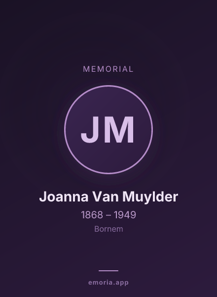 Memorial portrait of Joanna Van Muylder