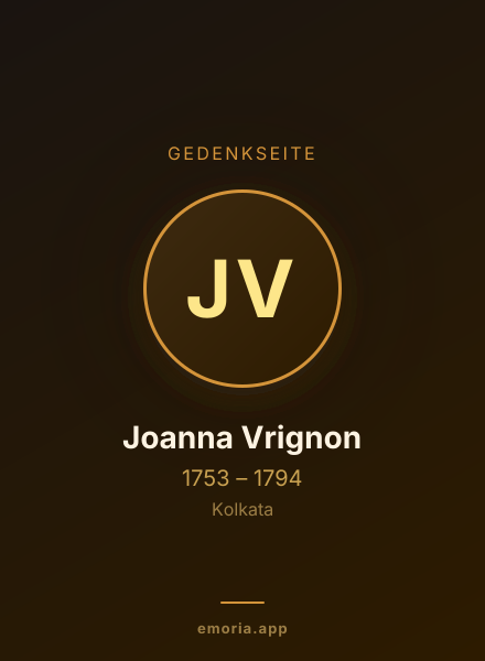 Gedenkportrait von Joanna Vrignon