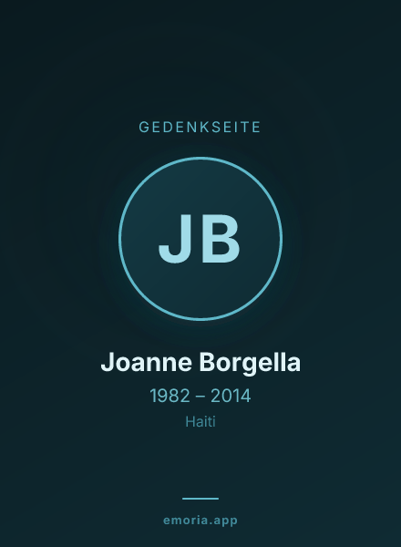 Gedenkportrait von Joanne Borgella