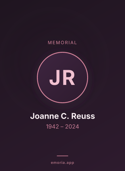 Memorial portrait of Joanne C. Reuss