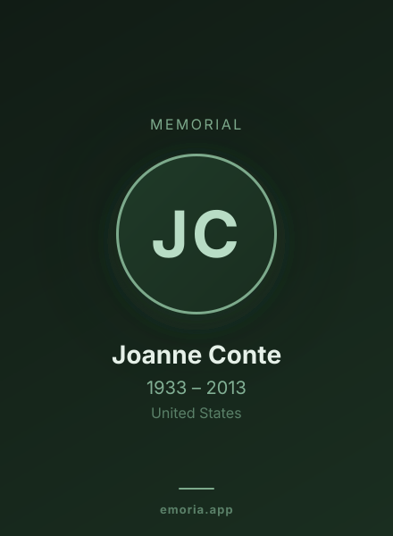 Memorial portrait of Joanne Conte