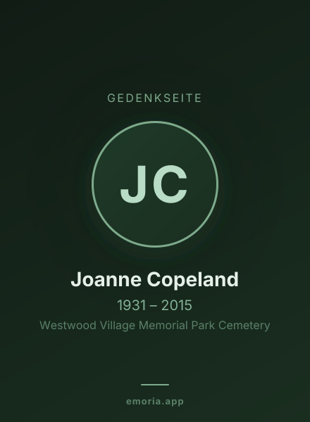 Gedenkportrait von Joanne Copeland