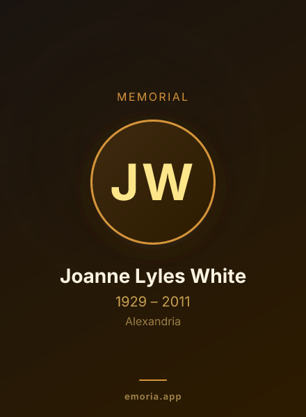Memorial portrait of Joanne Lyles White
