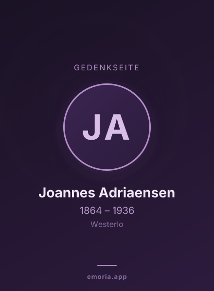 Gedenkportrait von Joannes Adriaensen
