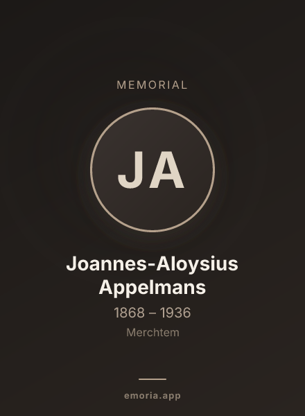 Memorial portrait of Joannes-Aloysius Appelmans