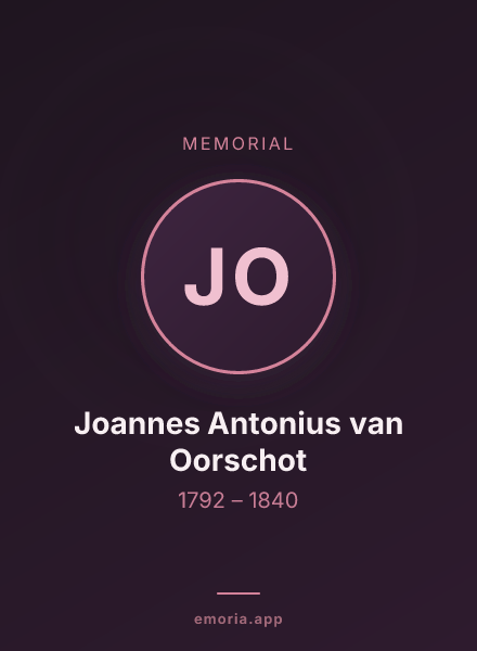 Memorial portrait of Joannes Antonius van Oorschot