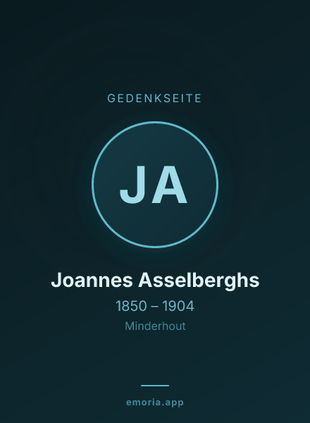 Gedenkportrait von Joannes Asselberghs