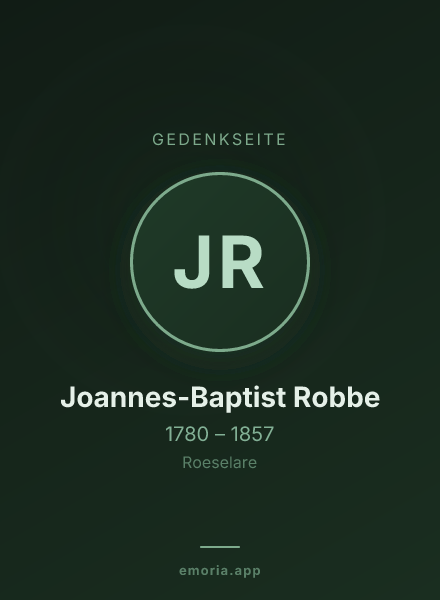 Gedenkportrait von Joannes-Baptist Robbe