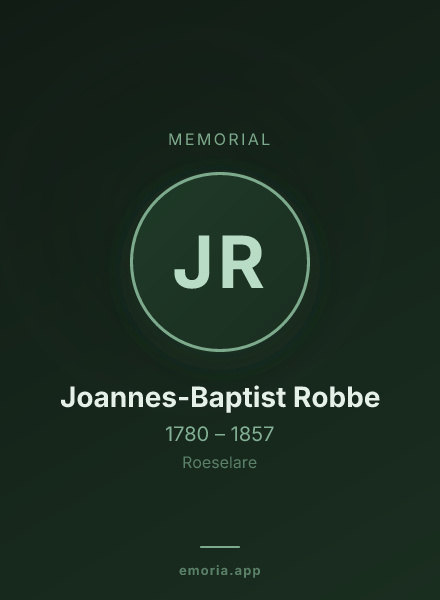Memorial portrait of Joannes-Baptist Robbe