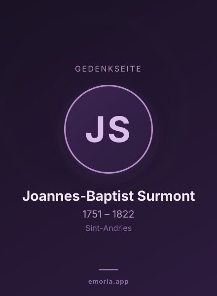 Gedenkportrait von Joannes-Baptist Surmont