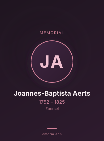 Memorial portrait of Joannes-Baptista Aerts