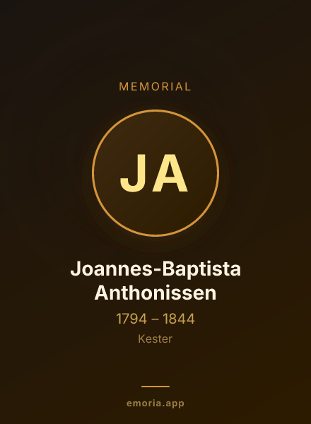 Memorial portrait of Joannes-Baptista Anthonissen