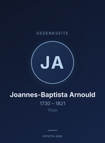 Gedenkportrait von Joannes-Baptista Arnould