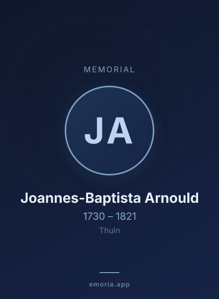 Memorial portrait of Joannes-Baptista Arnould
