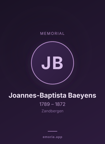 Memorial portrait of Joannes-Baptista Baeyens