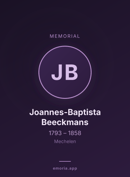 Memorial portrait of Joannes-Baptista Beeckmans